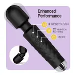 [Hot Item] AV Vibrator Wand 20 Vibration Modes 8 Speeds USB Rechargeable Waterproof Quiet for Women's G-Spot Clitoral Massage